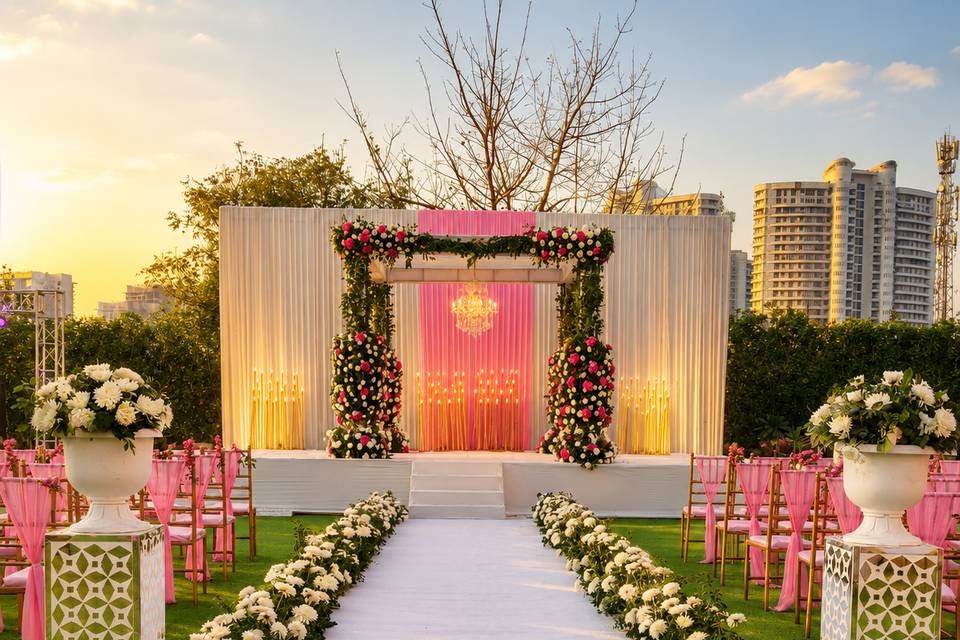 Lawn area stage decor