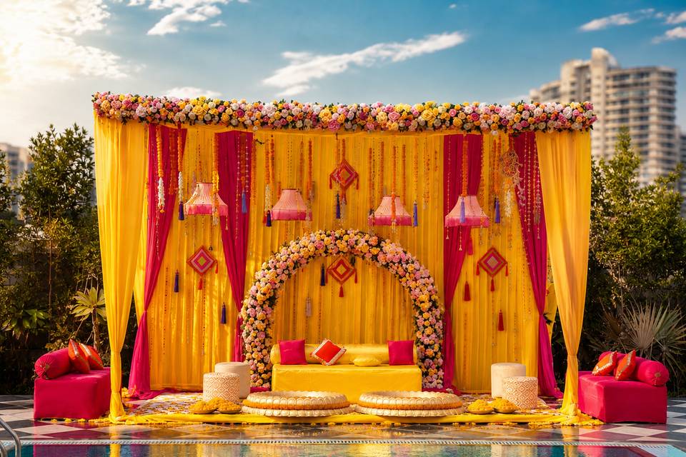 Mehandi Ceremony Stage Decor