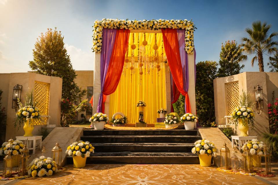 Mehandi Ceremony Entry Decor