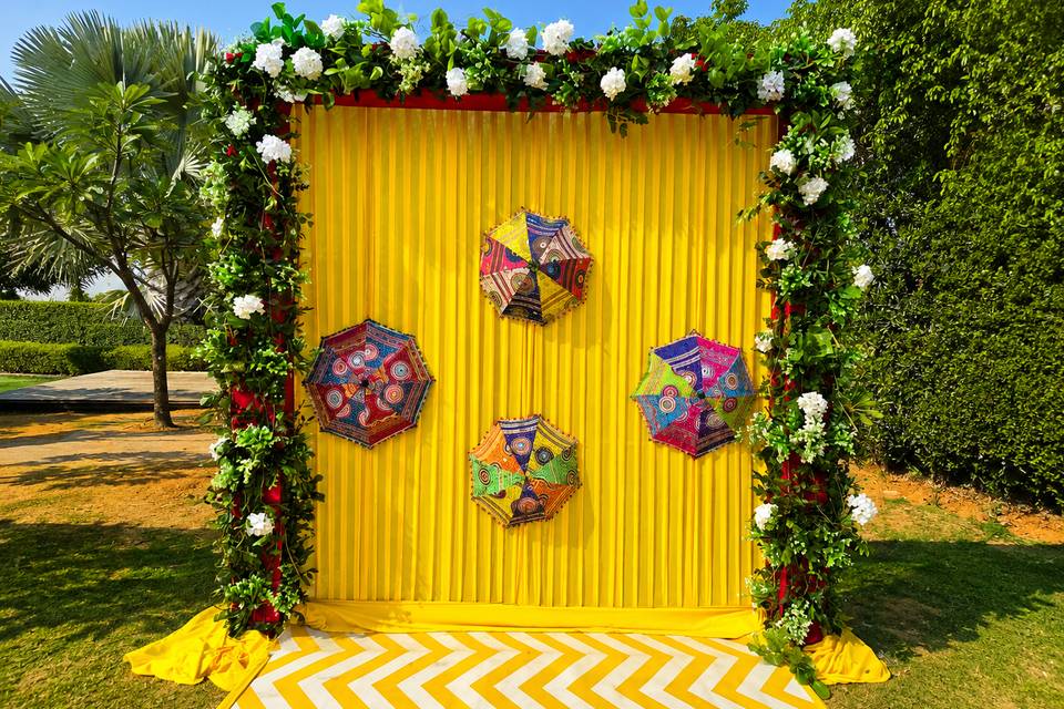 Haldi ceremony decor venue
