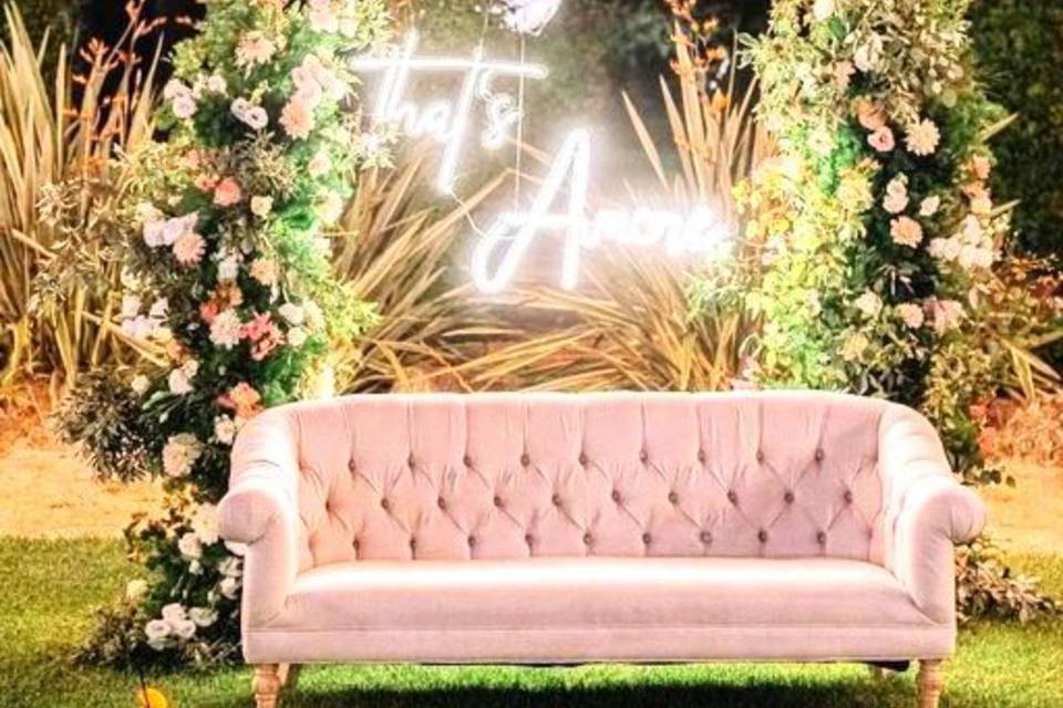 Bride & Groom Seating Decor