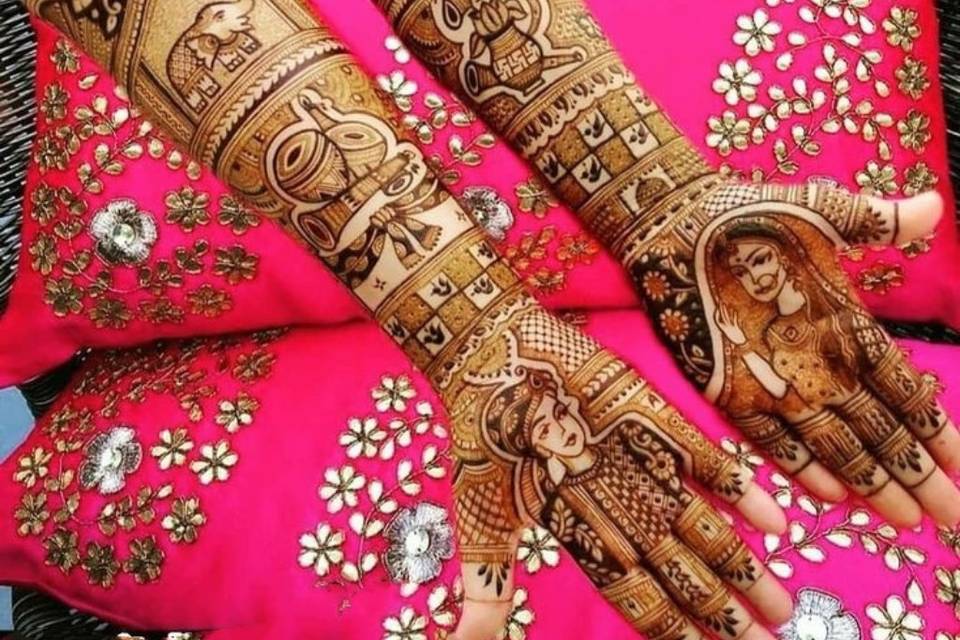 Buy Amina Henna Instant Tatto Red Outline Mehndi/No Chemicals Dyes - Color  Paste Cone (Red, 12 Piece) (Red) Online at Low Prices in India - Amazon.in