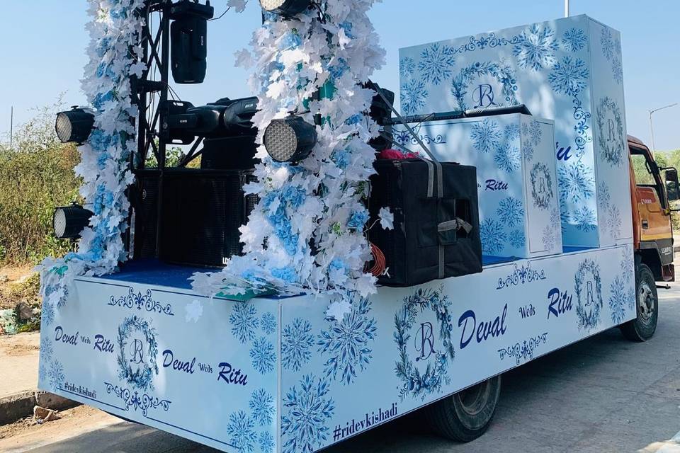 Baraat on wheels setup