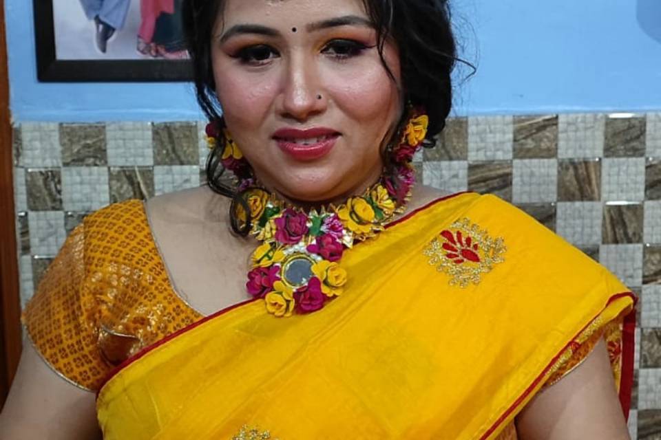 Haldi bridal makeup