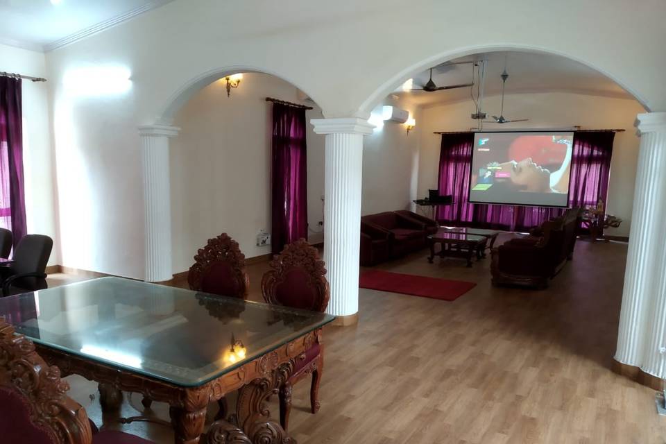Living area in villa
