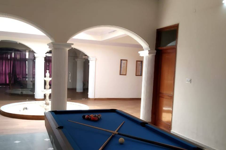 Pool area in villa