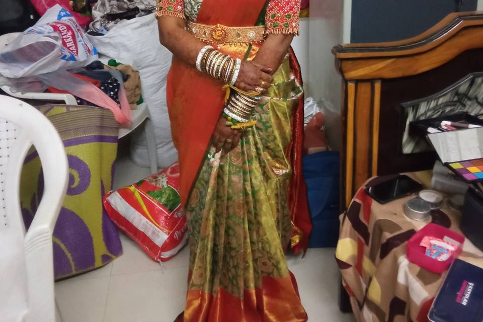 Saree draping