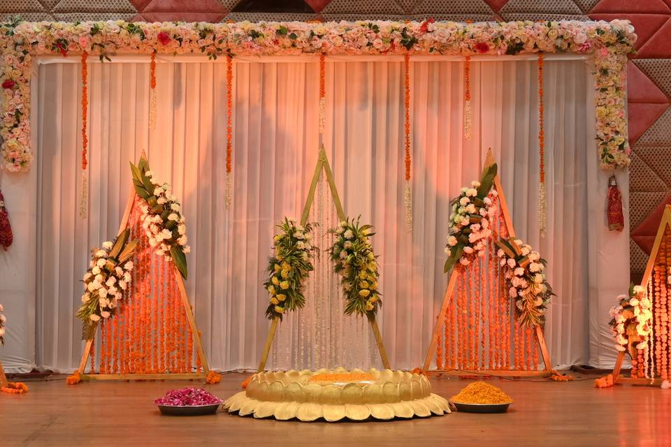 Haldi setup decor