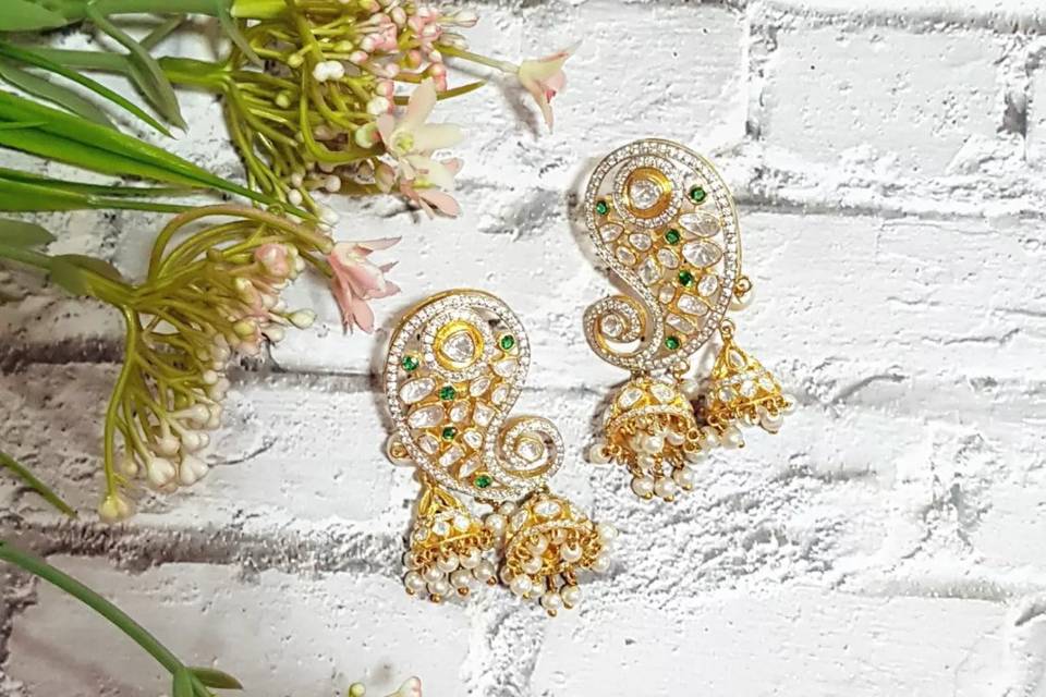 Moissanite Designer Jhumka