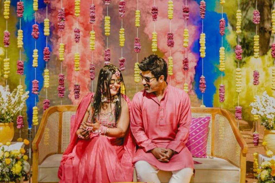 Haldi with Colours