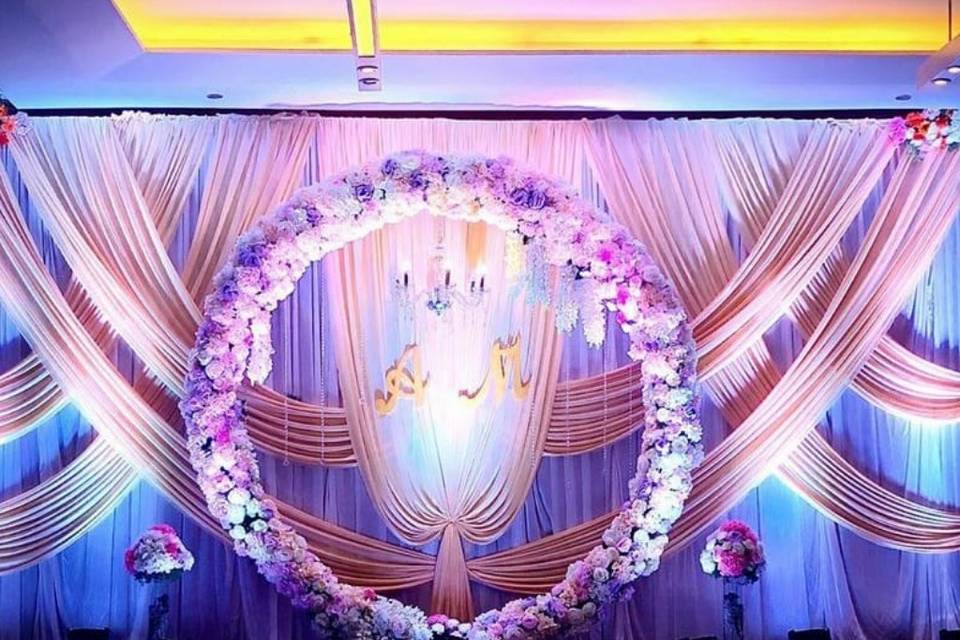 Wedding stage backdrops decore