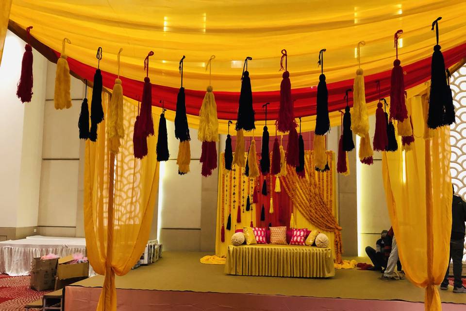 Haldi ceremony Indoor