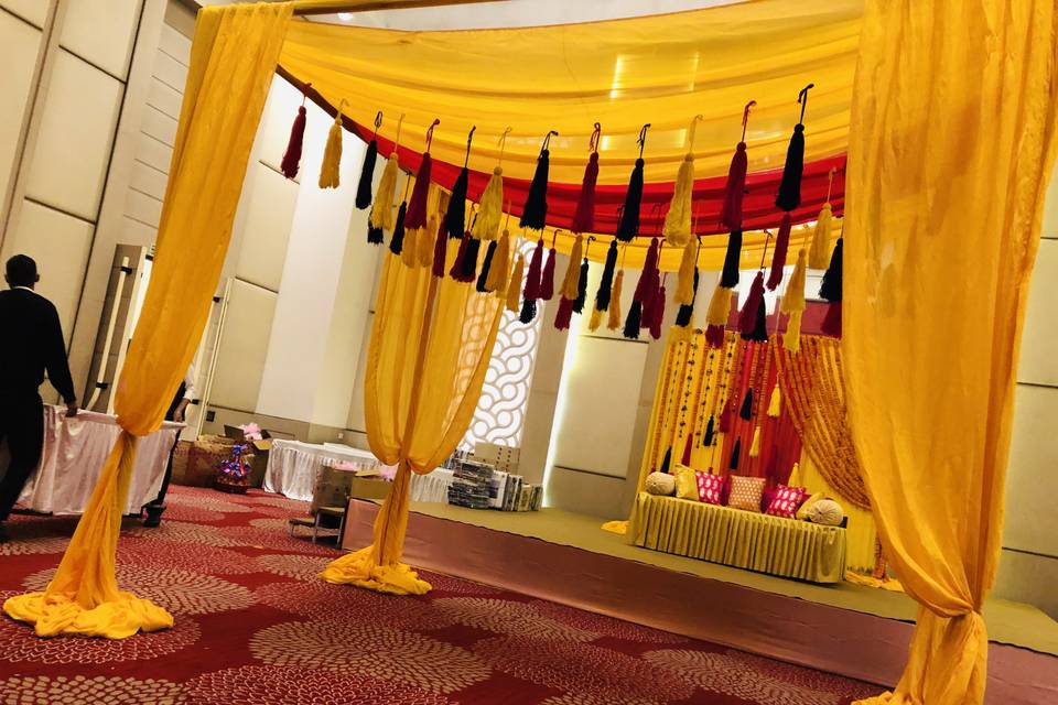 Haldi ceremony Indoor