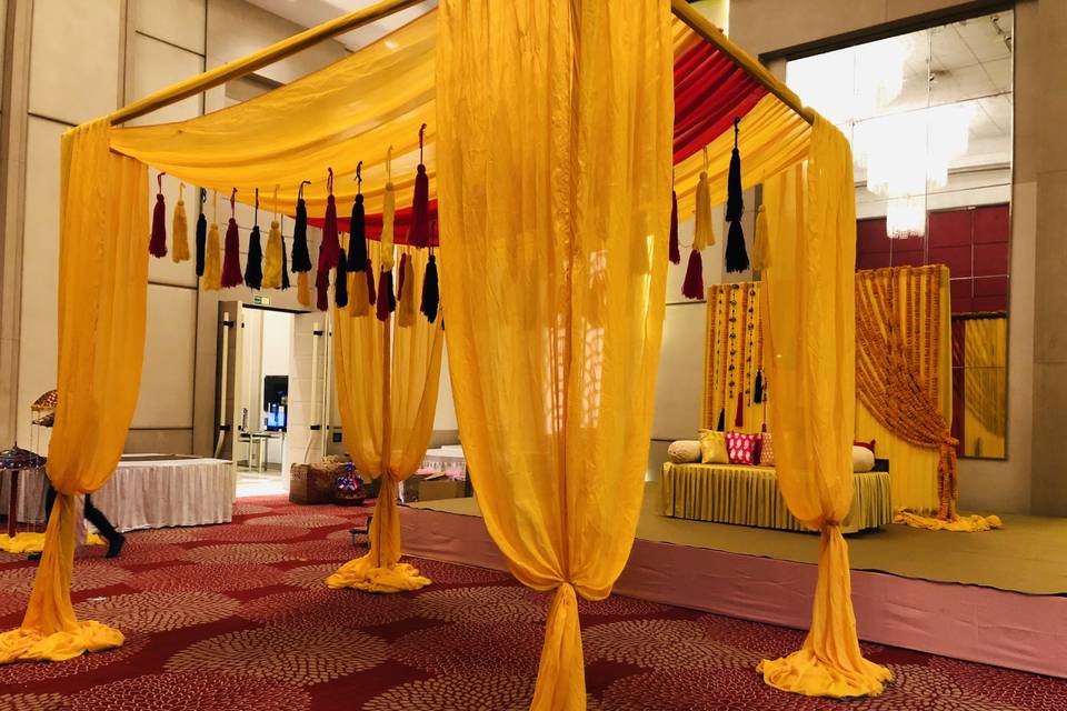 Haldi ceremony Indoor