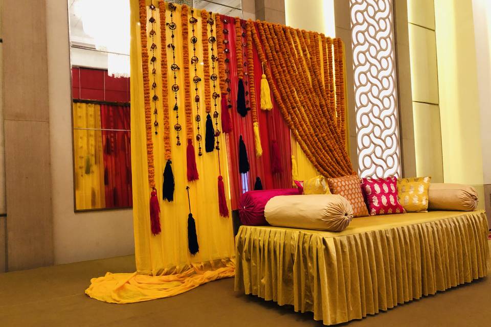 Haldi ceremony Indoor