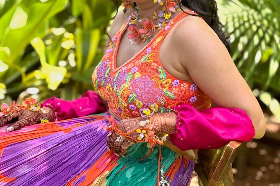 Carnival/haldi makeup
