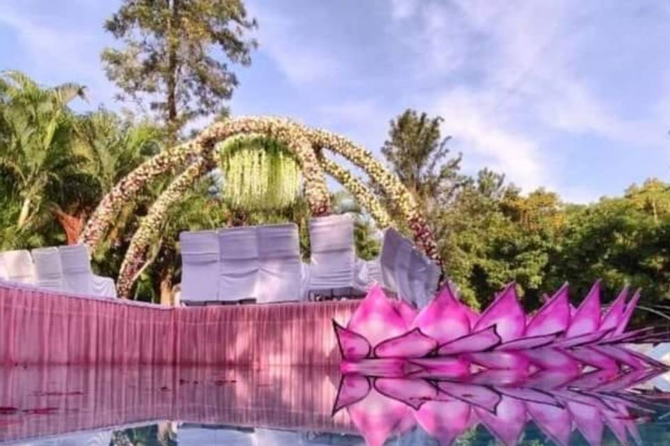 Mandap in water