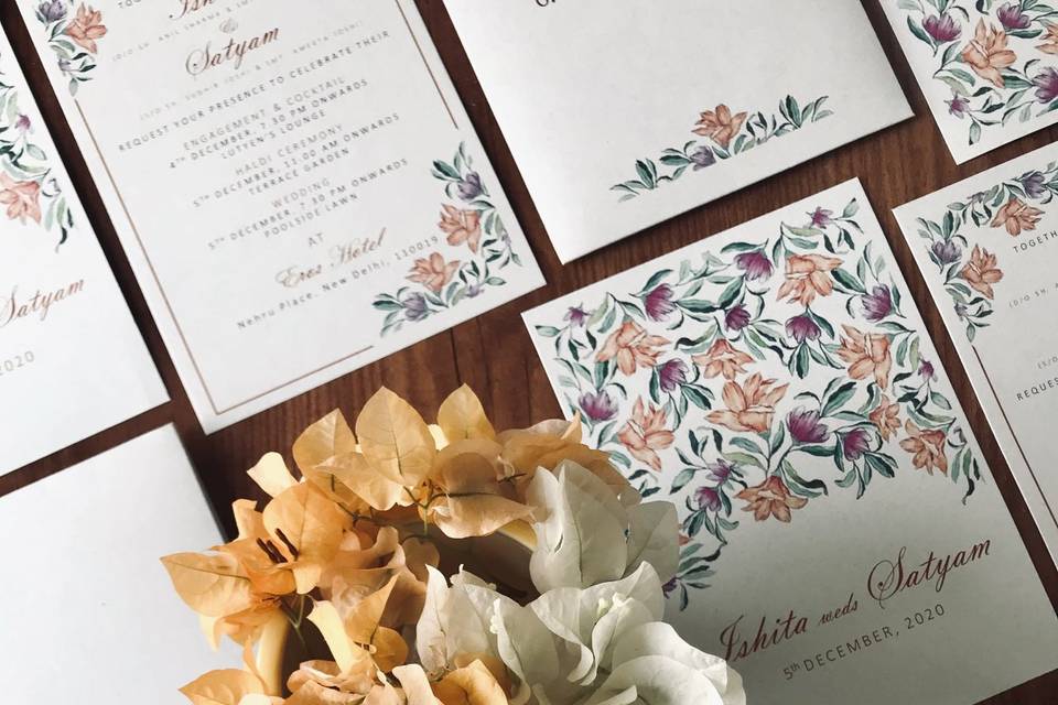 English floral invites