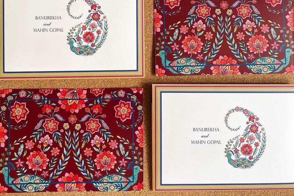 Indian motif invites