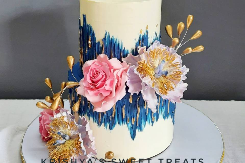 2 tier engagement cake