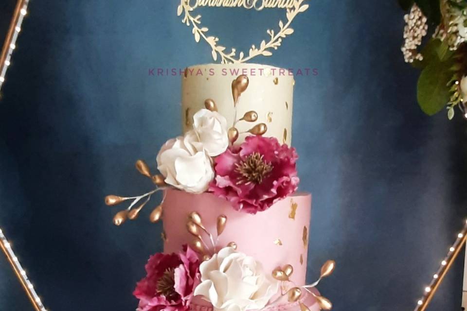 3 tier wedding cake