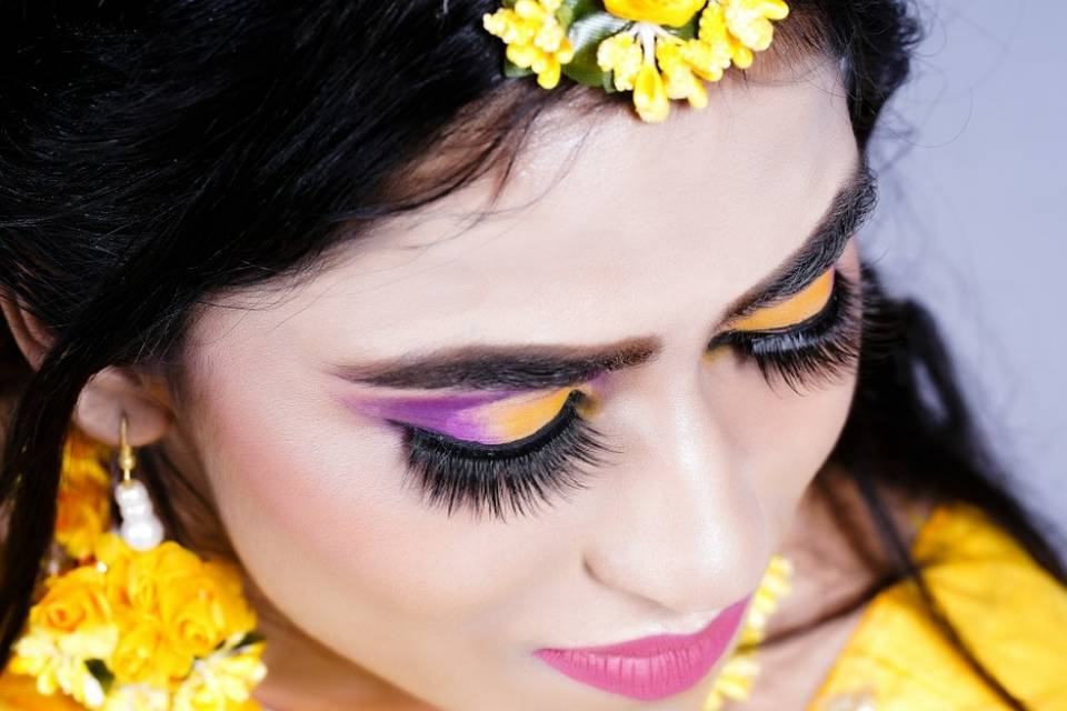 Haldi makeup