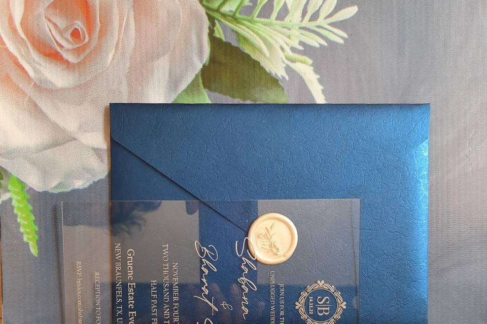 Thick acrylic Invitation