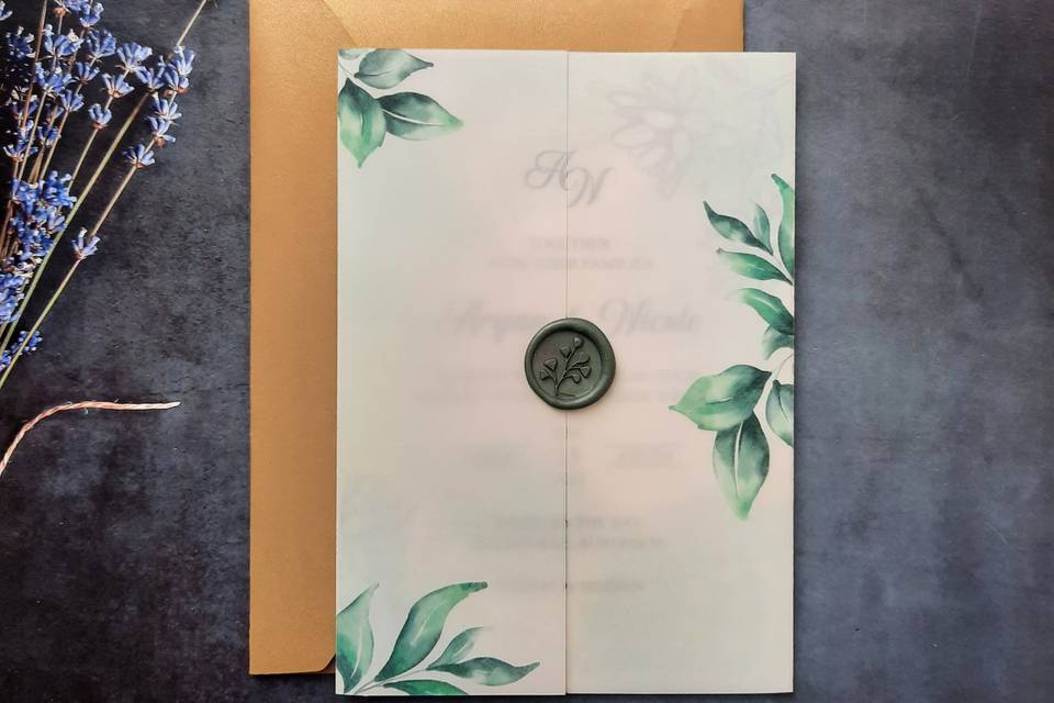 Vellum Wrap Invitation