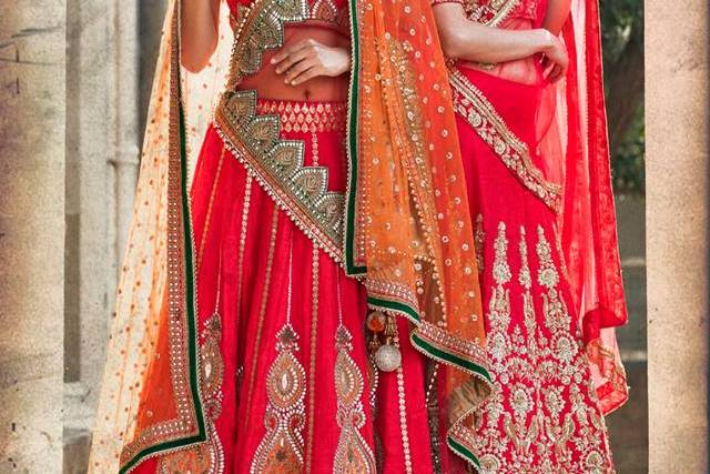 Indian Bridal Lehenga On Rent at Rs 6500/piece in Ambala | ID: 17827040991