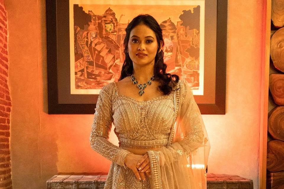 Designer lehenga on rent