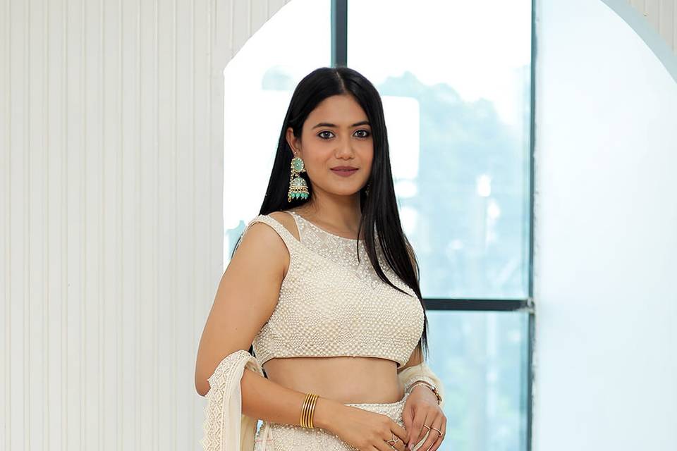 Pearl designer lehenga on rent