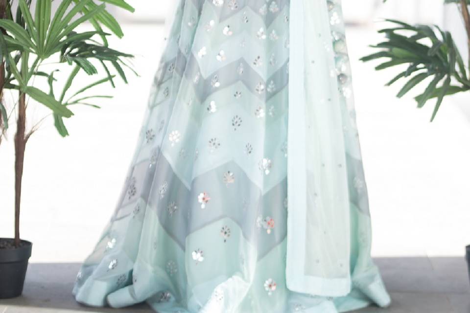 Bridesmaid lehenga on rent
