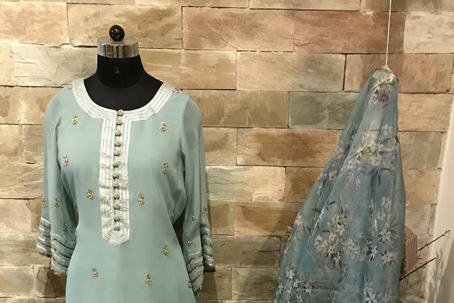 Georgette gota work sharara