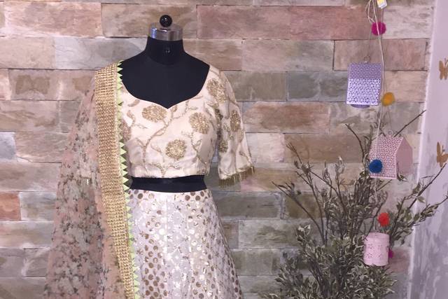 Chanderi foil Lehnga