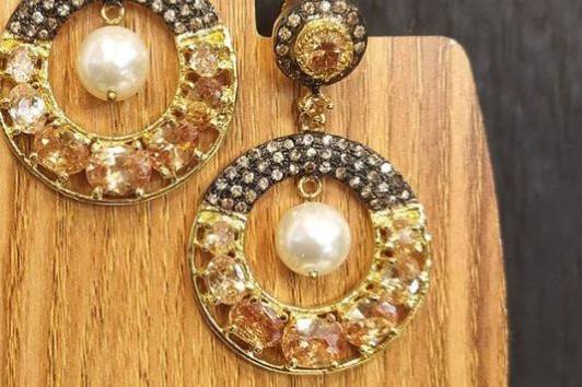 Kolkata Earrings Blue - Handmade Jewelry | Mata Traders