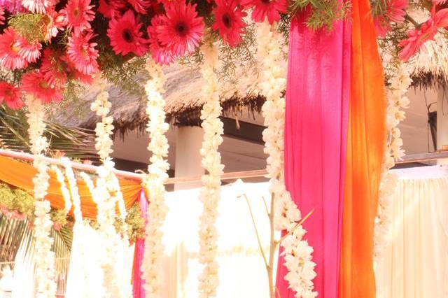 Floral entrance decor