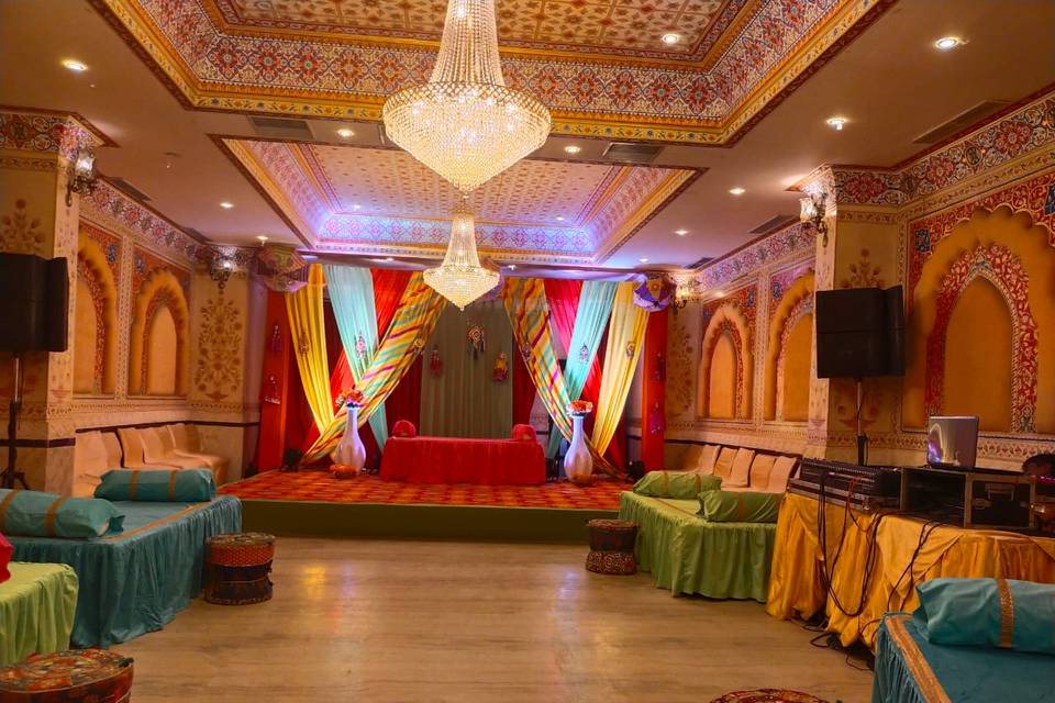 Mehandi set up in Banquet hall