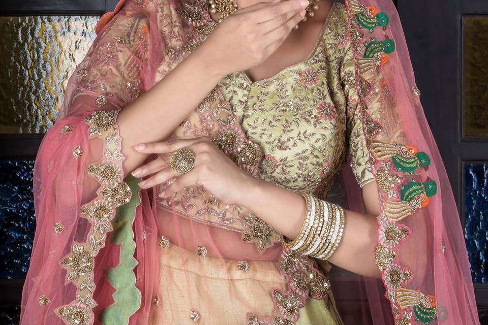 Mehendi Lehenga