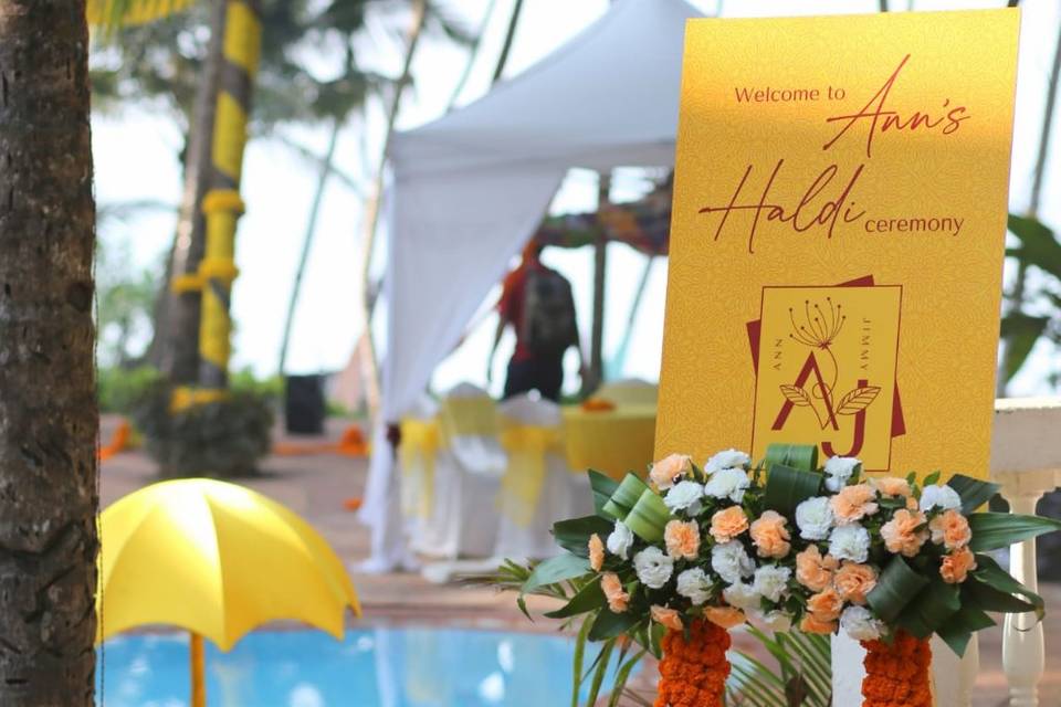 Pool side haldi