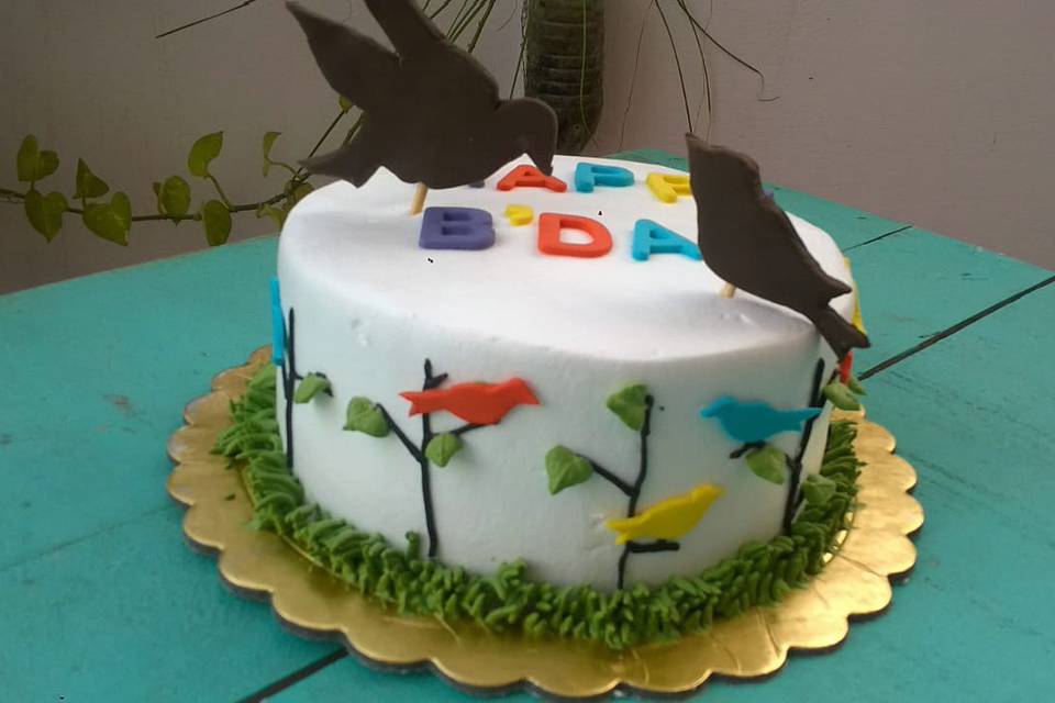 Bird theme cake
