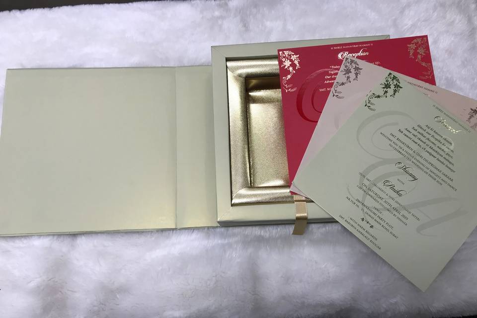 Box wedding Invitation inside