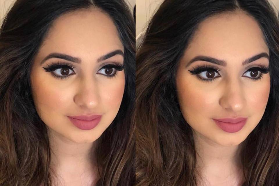 Subtle bridesmaid makeup