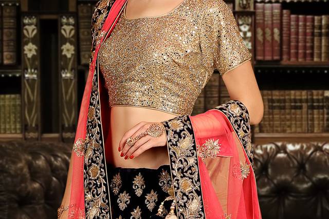 Amazon.com: Shri Balaji Silk & Cotton Saree Emporium Peach Bollywood  Designer Women Wear Wedding Crepe Chaniya Choli With Thread Zarkan Work  Party Lehenga Choli 1499 : Clothing, Shoes & Jewelry