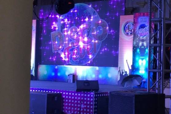 DJ setup on stage