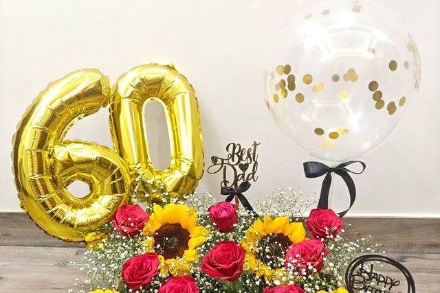 Fresh flower birthday hamper