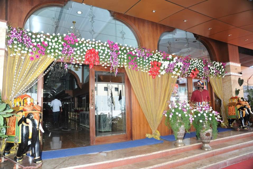 Entrance with flowers