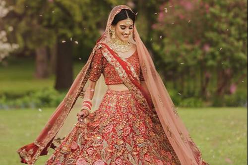 Dusty Pink Designer Heavy Embroidered Wedding & Bridal Lehenga | Saira's  Boutique