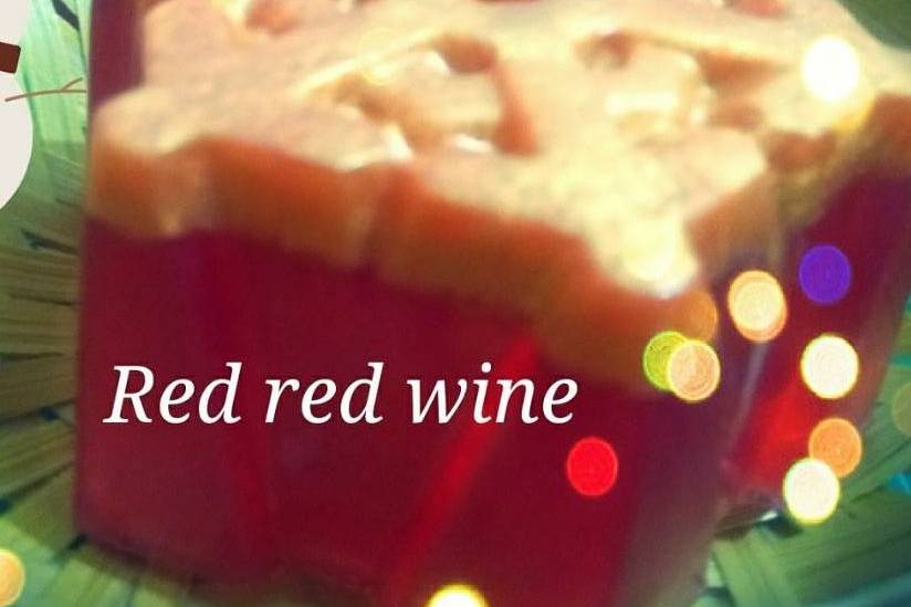 Red wine soap