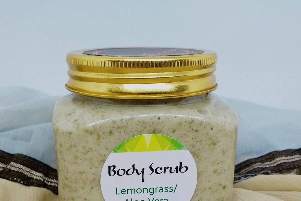 Lemongrass aloevera body scrub
