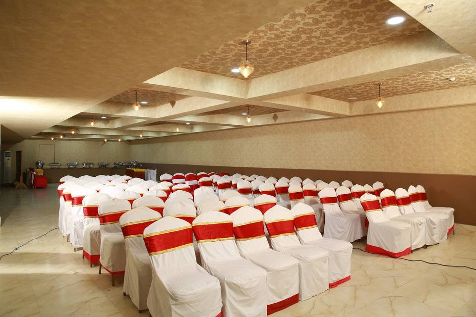 Banquet hall view from front